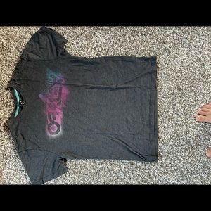 Oakley Grey T-Shirt Medium Graphic Logo Tee